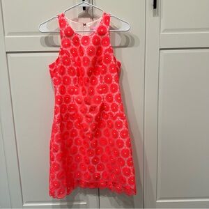 Lilly Pulitzer Floral Pink Shift Dress, size 2, lined, sleeveless